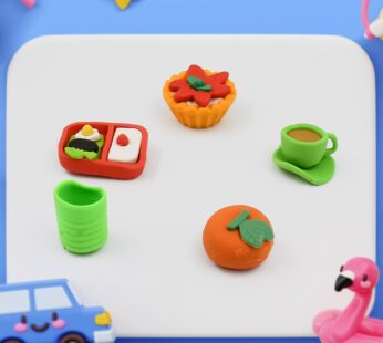 3D Mix Design Fancy & Stylish Colorful Erasers, Mini Eraser Creative Cute Novelty Eraser for Children Different Designs Eraser Set for Return Gift, Birthday Party, School Prize (1 Set)