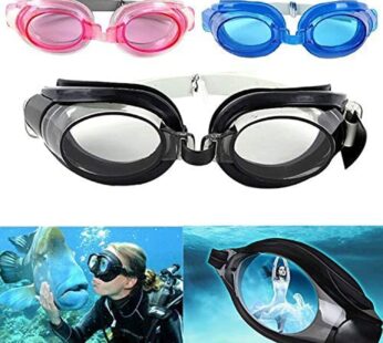 Swimming Goggles With Ear And Nose Plug Adjustable Clear Vision Anti-Fog Waterproof