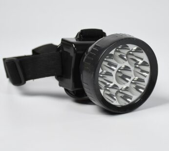 Head Lamp 9 Led Long Range Rechargeable Lamp Use For Farmers, Fishing