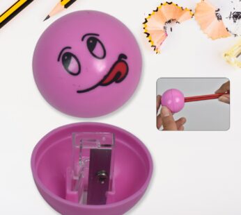 Round Shape Mix Design Pencil Sharpener (1 Pc / Round Shape Mix Design)