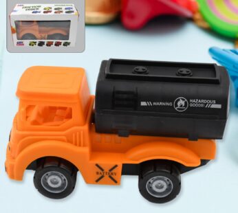 Tanker Truck Toys for Kids, friction power Vehicles Toy Truck, Plastic Truck, Friction Power Toy Trucks For Boys Girls, & Kids (1 Pc / Mix Color)