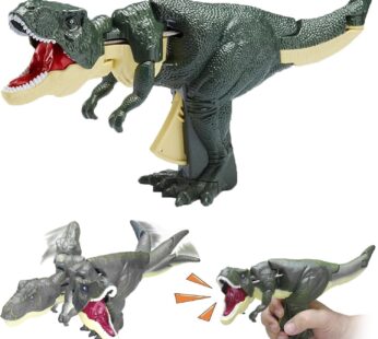 Dinosaur Roaring Toys Trigger, Dinosaurs Toys with Dinosaur Sound Lighting Model Vibrating Head Moving (3 + Years / 1 Pc)