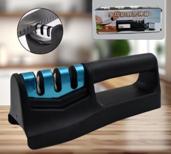Knife Sharpener for Kitchen | Knife Sharpener with Vegetable Chopper and Fish Scale Remover | Handheld Knives & Pocket Knife Sharpener | Knife Sharpener for Chefs & Serrated Knife (9in1)