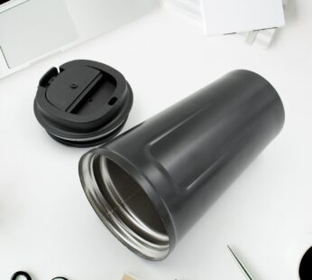 Stainless Steel & Plastic Travel Mug: Vacuum Insulated, Leak Proof Lid (1 Pc)