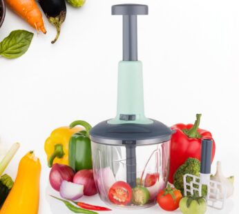 1100 ml 2 in 1 Push up Chopper with Blender affixed with 6 Sharp Blade | Vegetable and Fruit Cutter with Easy Push and chop Button