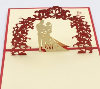 Unique 3D Pop-Up Wishing Card (Wedding): 1 Pc