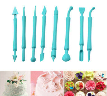 Fondant Cake Decor Flower Sugar Craft Modelling Tools Clay Mould (8PC-Set)