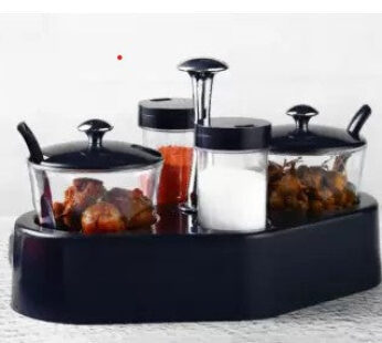 Ganesh rendy Condiment set For Kitchen Transparent jar For Easy To Access Spice 1 Piece Spice Set (Plastic)